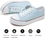 FRACORA Womens White Black Canvas Sneakers Low Top Canvas Shoes for Women Tennis Shoes - Image 4