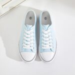 FRACORA Womens White Black Canvas Sneakers Low Top Canvas Shoes for Women Tennis Shoes - Image 7