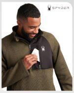 Spyder Mens Quarter Zip Pullover Sweater - Performance Fleece 1/4 Zip Pullover Mens Golf Shirts for Workout Hiking Running - Image 4