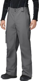 YEEFINE Men's Snow Ski Pants Insulated Waterproof Winter Sports Cargo Snowboard Pants Bibs with Suspenders - Image 4