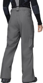 YEEFINE Men's Snow Ski Pants Insulated Waterproof Winter Sports Cargo Snowboard Pants Bibs with Suspenders - Image 5