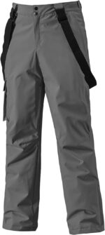 YEEFINE Men's Snow Ski Pants Insulated Waterproof Winter Sports Cargo Snowboard Pants Bibs with Suspenders - Image 9