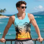 Mens Rave Tank Tops 3D Graphic Sleeveless Summer Sports Gym Quick Dry Workout T-Shirt - Image 4