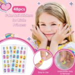 BATTOP Kids Nail Polish Set for Girls, Nail Art Kits with Nail Dryer & Glitter Pen, Quick Dry & Peel Off & Non-Toxic Nail Polish, Christmas Birthday Gifts for Girls Ages 6 7 8 9 10 11 12 - Image 6