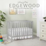 Dream On Me Edgewood 4-in-1 Convertible Mini Baby Crib in Cool Grey GreenGuard Gold & JPMA, Non-Toxic, Compact 40×25×33″ Design, Converts to Mini Daybed & Twin Bed (Rails to Buy) 1″ Mattress Pad - Image 3