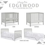 Dream On Me Edgewood 4-in-1 Convertible Mini Baby Crib in Cool Grey GreenGuard Gold & JPMA, Non-Toxic, Compact 40×25×33″ Design, Converts to Mini Daybed & Twin Bed (Rails to Buy) 1″ Mattress Pad - Image 7