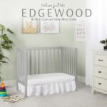 Dream On Me Edgewood 4-in-1 Convertible Mini Baby Crib in Cool Grey GreenGuard Gold & JPMA, Non-Toxic, Compact 40×25×33″ Design, Converts to Mini Daybed & Twin Bed (Rails to Buy) 1″ Mattress Pad - Image 9