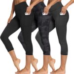 3 Packs Leggings with Pockets for Women, Soft High Waisted Tummy Control Workout Yoga Pants - Image 2