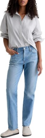 AG Adriano Goldschmied Womens The Boyfriend Mid Rise Relaxed Fit - Image 2