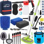 AUTODECO 42Pcs Car Wash Detailing Kit Cleaning Set with Foam Gun Sprayer, Long-Handle Brush, Collapsible Bucket, Large Wash Mitt, Towels, Complete Interior & Exterior Car Washing Supply Set (Blue) - Image 2