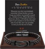 BTYSUN I Love You Gifts for Him Leather Bracelet for Men Knot Infinity Bracelets Valentines Day Gift for Husband Boyfriend Dad Son Grandson Anniversary Birthday Jewelry Graduation Gifts for Him 2024 - Image 2