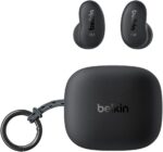 Belkin SoundForm Anywhere Wireless EarBuds, IPX4 Waterproof Bluetooth Earphones, Long-Lasting Comfort, Compact Case with Keyring for iPhone, iPad, Tablet, Laptop, Hiking, Running, Travel, etc. - Black - Image 2