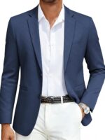 COOFANDY Men's Casual Blazer Slim Fit Sport Coats Two Button Knit Textured Suit Jacket - Image 2