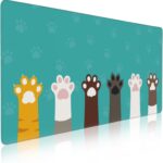 Cat Paw Mouse Pad Gaming Dog Paw Mousepad Desk Mat,Smoothing Fabric Mousepad for Fluid Control,Ultra-Stable Non-Slip Rubber Base Mouse Pad,Stitched Edges(31.5x15.7 in) - Image 2