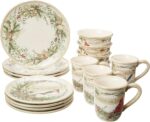 Certified International 89044RM Holly and Ivy 16pc Dinnerware Set, Service for 4,Multicolored - Image 2