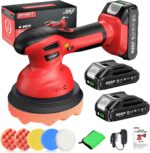 Cordless Car Buffer Polisher kit w/ 2x2000mAh 21V Batteries, 6 Inch Car buffer Waxer Kit w/ 6 Variable Speed & Extra 10 PCS Attachments, Polisher for Car Detailing,Boat Sanding,Scratch Removing - Image 2