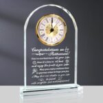 Crystal Retirement Clock Gifts for Women and Men, Happy Retirement Glass Plaque Party Decorations for Colleagues Manager Teacher Doctor Friends - Image 2