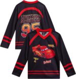 Disney Boys Sports Jersey - Mickey Mouse Cars Lightning McQueen Lilo and Stitch Hockey Baseball Jersey for Toddlers and Kids - Image 2