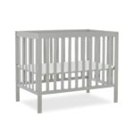 Dream On Me Edgewood 4-in-1 Convertible Mini Baby Crib in Cool Grey GreenGuard Gold & JPMA, Non-Toxic, Compact 40×25×33″ Design, Converts to Mini Daybed & Twin Bed (Rails to Buy) 1″ Mattress Pad - Image 2