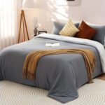 Elegear Twin Comforter Set Gray, PCM Tech Ultra-Soft Bedding Set, 2Pcs Upgraded Micro Fleece Lightweight Breathable Comforter Set All Season, 1 Reversible Comforter 68x88, 1 Zipper Pillowcase 20x26 - Image 2