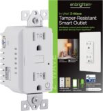 Enbrighten Z-Wave Plus in-Wall Smart Tamper-Reistant Outlet, Works with Alexa, Google Assistant, 1 Z-Wave Outlet & 1 Always on Outlet, Hub Required, White, Smart Outlet, Lamps, Small Appliances, 14315 - Image 2