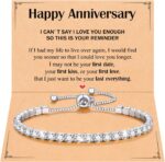 Eryuor Cubic Zirconia Tennis Bracelet for Women Christmas Anniversary Valentines Birthday Gifts for Daughter Wife Girlfriend Her - Image 2