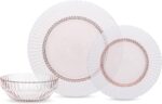 Fortessa Archie Glass 12 Piece Dinnerware Set, Service for 4, Pink - Image 2