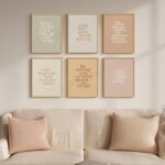 Framed Christian Wall Art Set of 6, Boho Bible Verse Prints with Inspirational Scripture Quotes Neutral Pastel Artwork, Religious Decor for Kids Room Nursery Bedroom Living Room, 11x14 Inch - Image 2