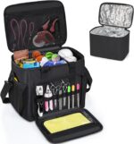 GMAK Large Pet Grooming Bag, Dog Grooming Tote Bags Supplies Organizer Case Pets Tools Organizer Tote for Dog Cat Grooming Tool Kit and Accessories, Black(Bag Only) - Image 2