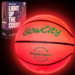 GlowCity Glow in The Dark Basketball - Sizes 5, 6, 7 Light Up Ball for Kids, Teens & Adults - Red Glow for Outdoor Games - Sports Birthday Gifts Ideas for Boys Ages 6 7 8 9 10 11 12 13 14 - Image 2