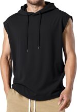 JMIERR Men's Drawstring Hooded Shirts - Casual Loose Fit Cotton Hoodies Tee Shirt for Daily Wear - Image 2