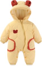 JiAmy Baby Bear Snowsuit Baby Winter Clothes Hooded Newborn Winter Coat Toddler Boy Girl Clothes - Image 2