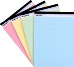 KAISA Colored Legal Pad Writing Pads 8.5x11 inch, Wide Ruled, 40 Sheets/Pad, 20lb Colored Paper, Perforated Writing Pad with Sturdy Back (4 Pads), KSU-5972 - Image 2