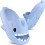 Kids Shark Slides丨Pillow Shower Sandals Quick Dry Slippers丨Toddler Boys Girls Comfy Cloud Slides丨Summer Non-Slip Thick Sole Beach Pool shoes - Image 2
