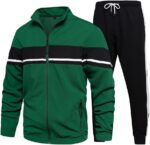 LBL Leading the Better Life Men's Sweat Suit 2 Piece Outfit Casual Contrast Sports Jogging Tracksuits Set - Image 2