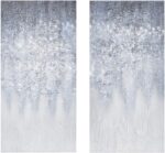 Madison Park Wall Art Living Room Décor - Abstract Glitter Embelished Canvas Home Accent Modern Dining Bathroom Decoration, Ready to Hang Painting for Bedroom, 15"x 30", Winter Glaze 2 Piece - Image 2
