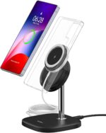 Magnetic Charger Stand for Samsung S25/S24/S23/S22/Z Flip7/Z Flod7 & iPhone Air/17/16/15/14/13/12, Detachable Wireless Charging Station Compatible with MagSafe (for Samsung) - Image 2
