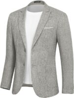 Men's Casual Suit Blazer Slim Fit Sport Jackets for Men Two Button Business Wedding Party Banquet - Image 2