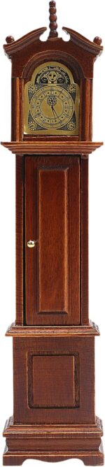 Miniature Dollhouse Grandfather Clock Set, 1:12 Scale Mini Doll House Furniture Accessories, Victorian Decoration for Living Room, Bedroom, Kitchen, Home, Office, Small Wooden Rustic Essential Decor - Image 2