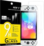 NEW'C 3 Pack Designed for Nintendo Switch (Model OLED) Screen Protector Tempered Glass, Case Friendly Anti Scratch Bubble Free Ultra Resistant - Image 2