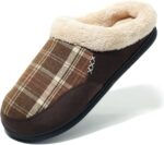 NewDenBer Men's Cozy Memory Foam Slippers Soft Slip on Indoor Outdoor Clog House Shoes - Image 2