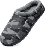 NewDenBer Men's Warm Memory Foam Slippers Suede Plush Fleece Lined Slip on Indoor Outdoor Clog House Shoes - Image 2