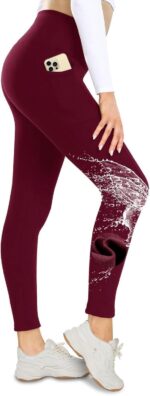 NexiEpoch Fleece Lined Leggings Women - High Waisted Winter Yoga Pants Tummy Control Soft Thermal Warm for Hiking Workout - Image 2