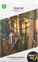 Nite Ize GearLine Hanging Organization System - Gear Ties for Camping, Hiking & Outdoor Activities - Webbing Line with S-Biner Clips & Bendable Gear Ties - Camping Gear Organization - Multicolor - Image 2