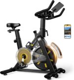 OWLSKY Exercise Bike with APP, Magnetic Resistance Bike, 300 lbs Capacity Quiet Stationary Bike for Home Gym, Adjustable Seat & Tablet Holder - Image 2