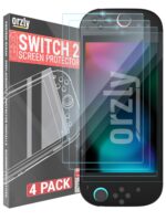 Orzly Glass Screen Protector for Nintendo Switch 2 Console 2025 Screen Size 7.9 inch 4 Pack. No Bubbles Easy Installation Anti Scratch Edition - Image 2
