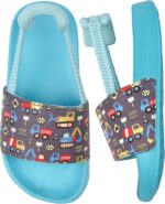 Otojaku Kids Flip Flops Sandals Toddler Boys Girls Sequin Slides Shower Beach Pool Shoes Slip on Summer Slippers with Back Strap - Image 2