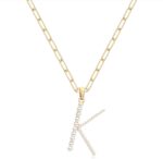 Pearl Initial Necklace Personalized 18K Gold Plated Paperclip Chain Letter Choker Necklaces for Women Alphabet Pendant Necklace Anniversary Birthday Gift for Women - Image 2