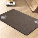 Pet Feeding Mat-Absorbent Dog Mat for Food and Water Bowl-No Stains Quick Dry Water Dispenser Mat-Dog Accessories Pet Supplies-Bowl for Messy Drinkers（Brown,12"x19" - Image 2