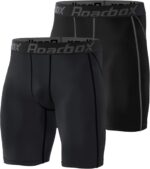 Roadbox 1 or 2 Pack Compression Shorts for Men, Athletic Workout Performance Underwear, Running Gym Spandex Sport Base Layer - Image 2
